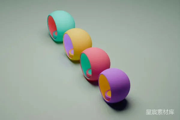 高清摄影 创意彩色球体排列