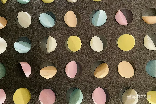 高清摄影 色彩斑斓的几何拼接设计