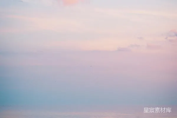 高清摄影 日落时的海滩宁静时刻