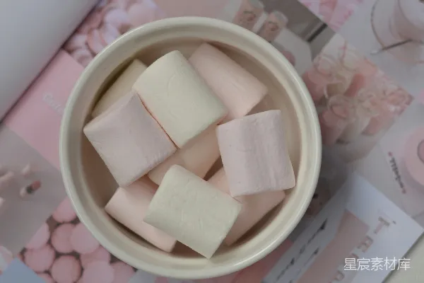 高清摄影 粉色棉花糖的甜蜜时光