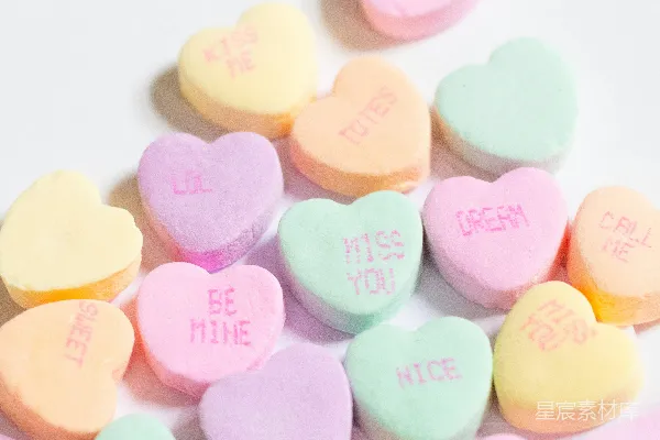 高清摄影 甜蜜的心形糖果