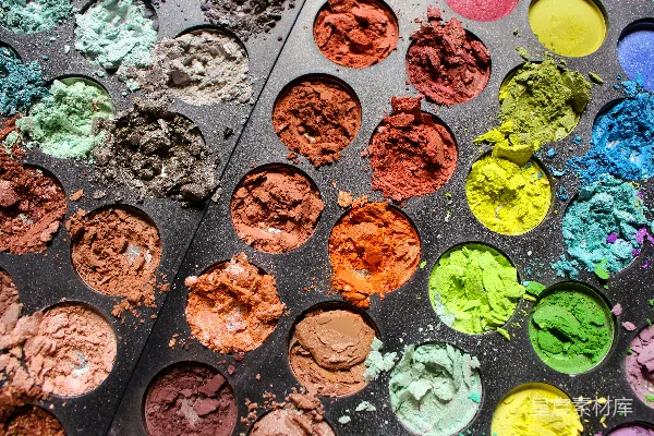 高清摄影 色彩斑斓的粉末眼影