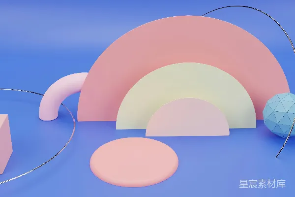 高清摄影 抽象几何与彩虹色