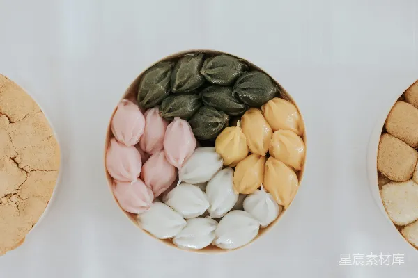 高清摄影 多彩的中式点心