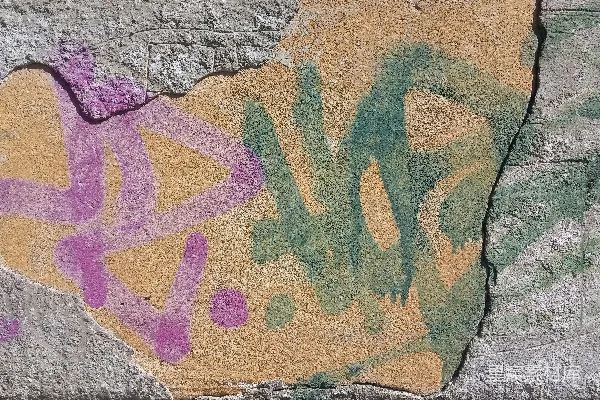 高清摄影 斑驳的涂鸦墙