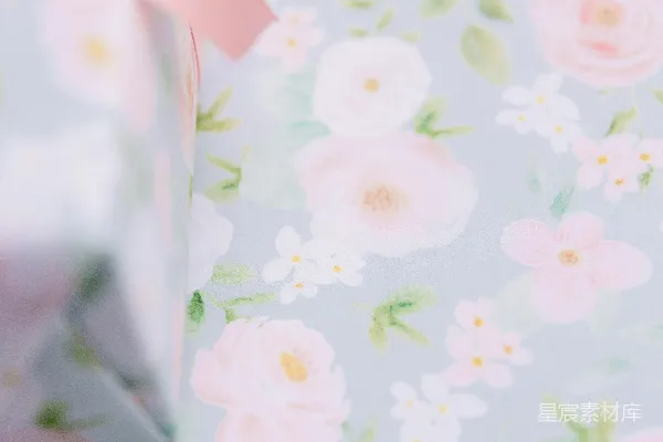 高清摄影 淡雅花卉礼物包装
