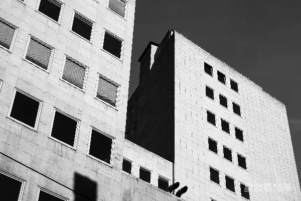 高清摄影 黑白建筑剪影