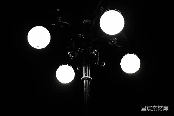 高清摄影 夜色中的路灯