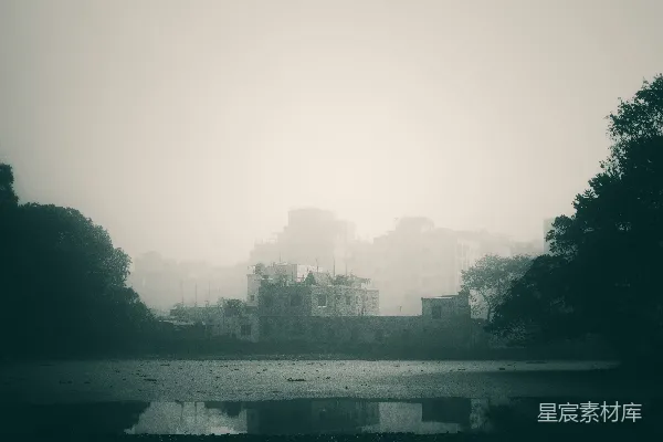 高清摄影 雾中城市