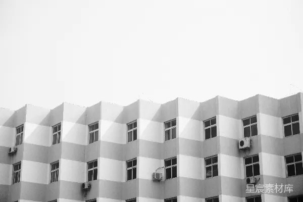 高清摄影 黑白建筑线条