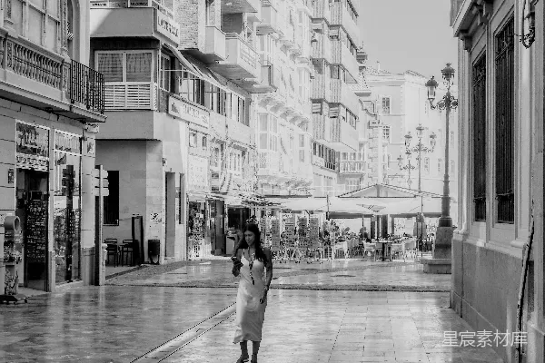 高清摄影 雨后的城市巷弄