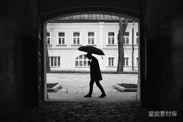 高清摄影 雨中漫步
