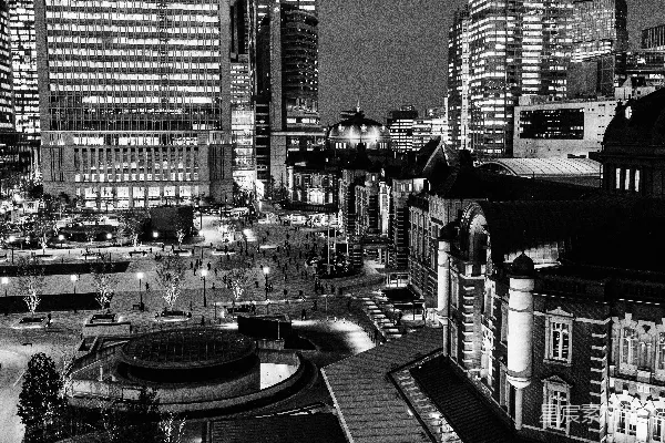 高清摄影 东京站夜景