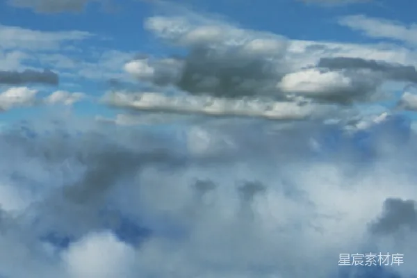 材质纹理 蓝天白云：宁静天空的美丽景色