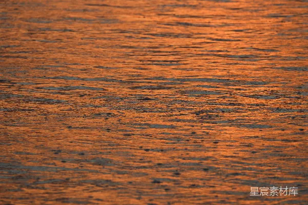 高清摄影 夕阳下的海面