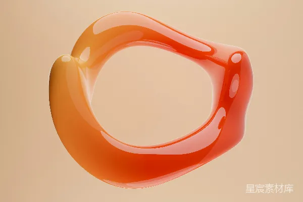高清摄影 橙色渐变的流体形态