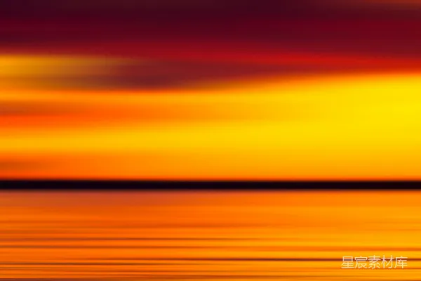高清摄影 夕阳下的海平线