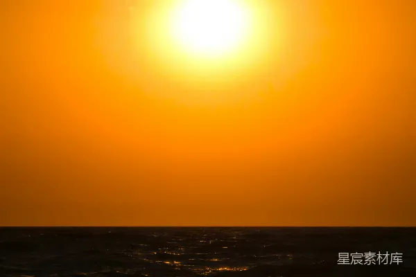 高清摄影 夕阳下的海面