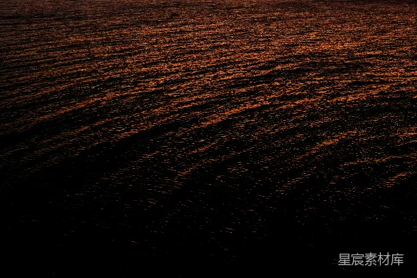 高清摄影 夕阳下的海面