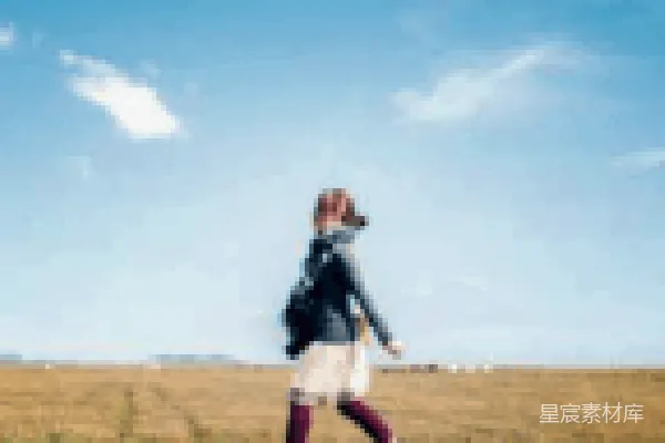 材质纹理 田野上的旅人