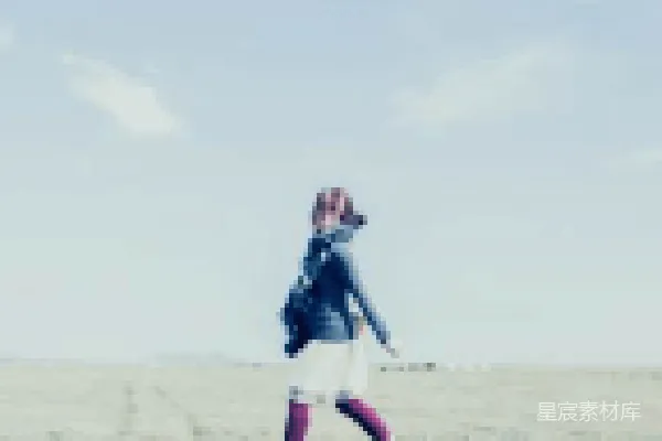 材质纹理 田野中的少女