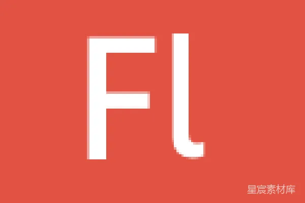 材质纹理 简洁红底白字FL标识