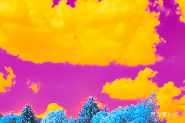 高清摄影 梦幻色彩的冬季风景