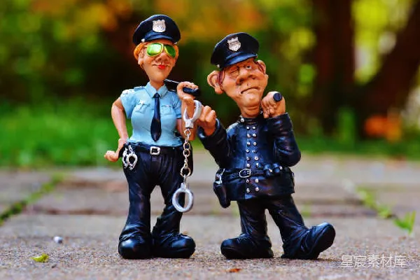 材质纹理 幽默警察玩偶