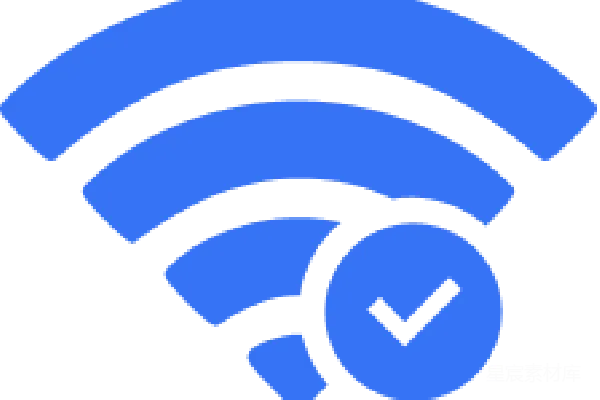 材质纹理 蓝色无线网络图标