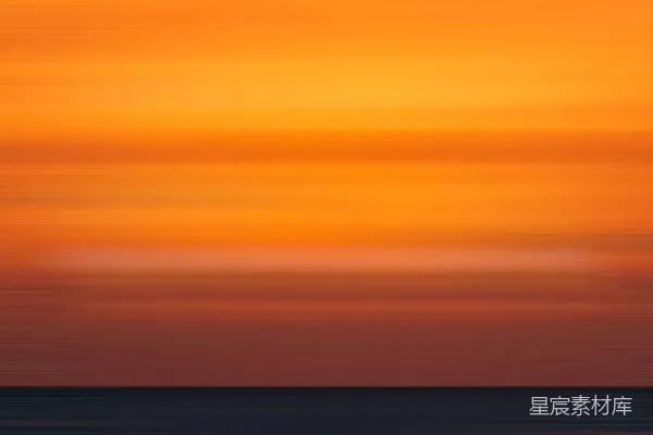 高清摄影 橙色渐变海天一色