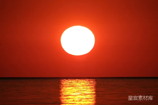 高清摄影 海平面上的夕阳