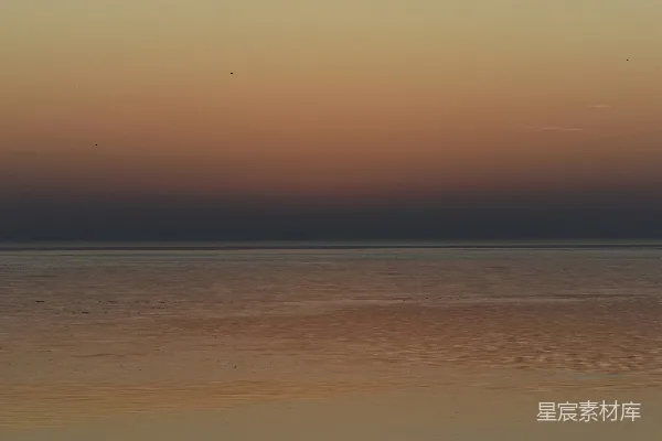 高清摄影 日落海景：平静与宁静