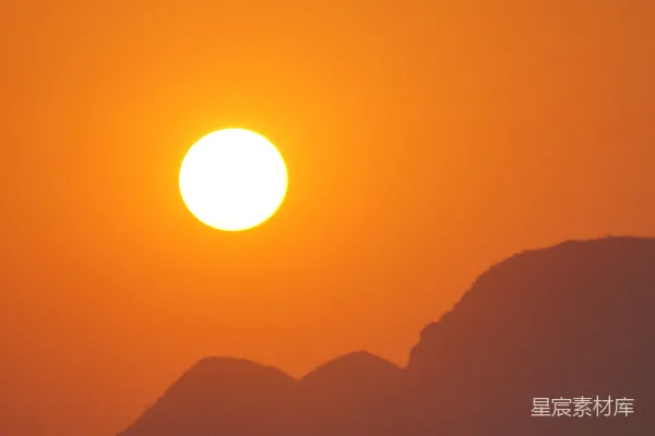 高清摄影 日落山峦