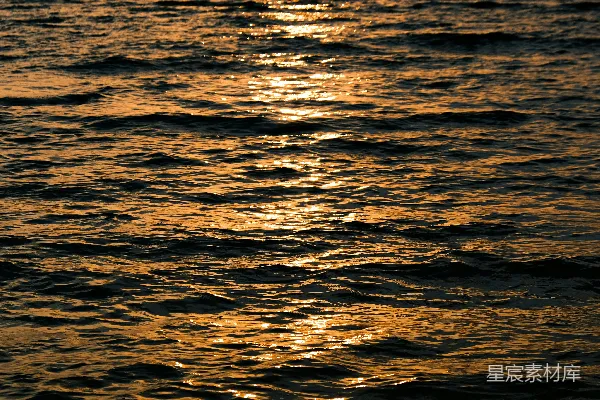 高清摄影 夕阳下的海面