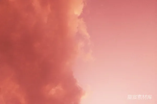 高清摄影 粉红色天空的云朵