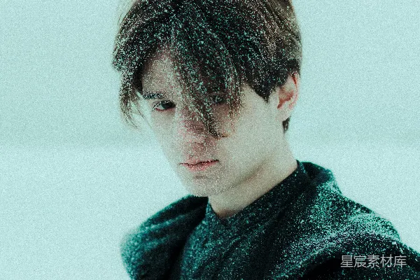 高清摄影 雪中的青年