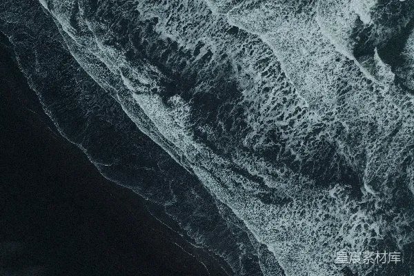 高清摄影 俯瞰海岸的波浪