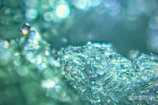 高清摄影 晶莹剔透的冰晶特写