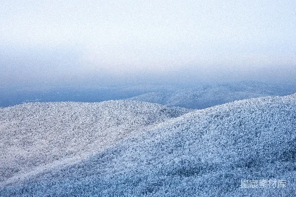 高清摄影 雪后的山峦