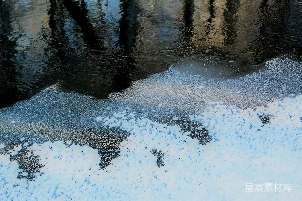 高清摄影 冰面上的雪景