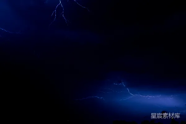 高清摄影 夜空中的闪电