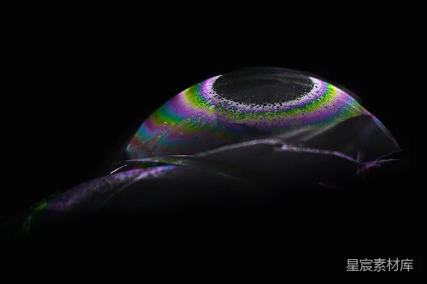 高清摄影 泡泡的彩虹色