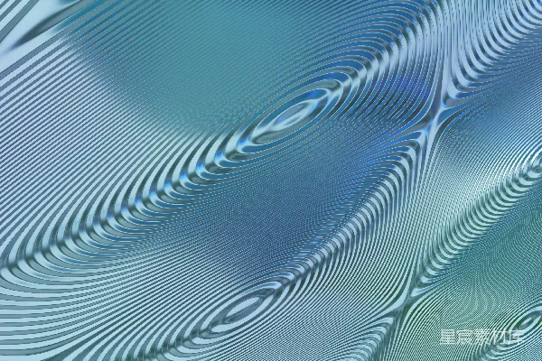 高清摄影 蓝色金属纹理波浪背景