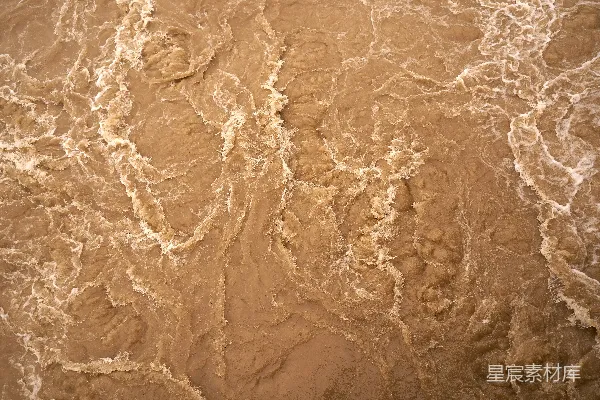 高清摄影 泥黄色的湍急河流