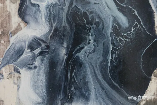 高清摄影 抽象流动的黑色大理石纹理
