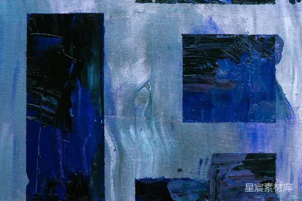高清摄影 蓝色调抽象画