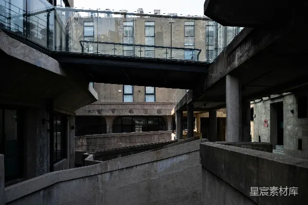 高清摄影 工业风建筑内部景观