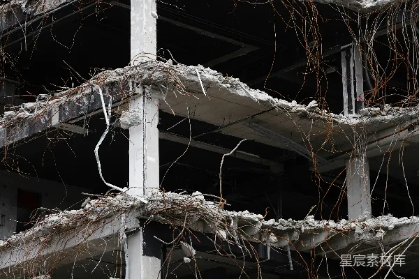 高清摄影 废弃建筑的废墟