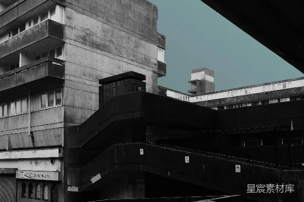 高清摄影 都市中的混凝土建筑