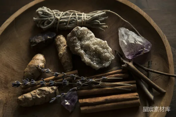 高清摄影 神秘的自然疗法材料